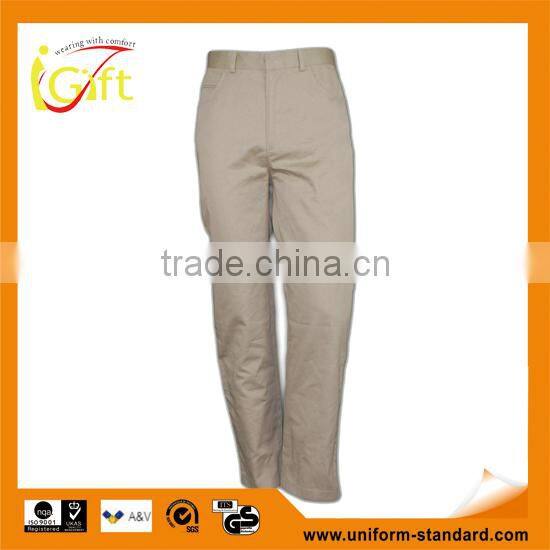 Woven 100 cotton men chinos and khakis