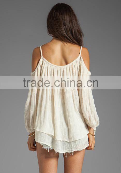 front button placket sleeve cut outs tops