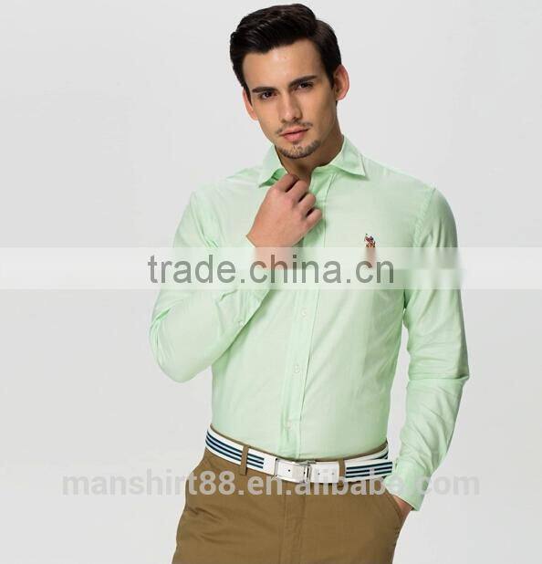 yarn dyed washed oxford dress shirt for men