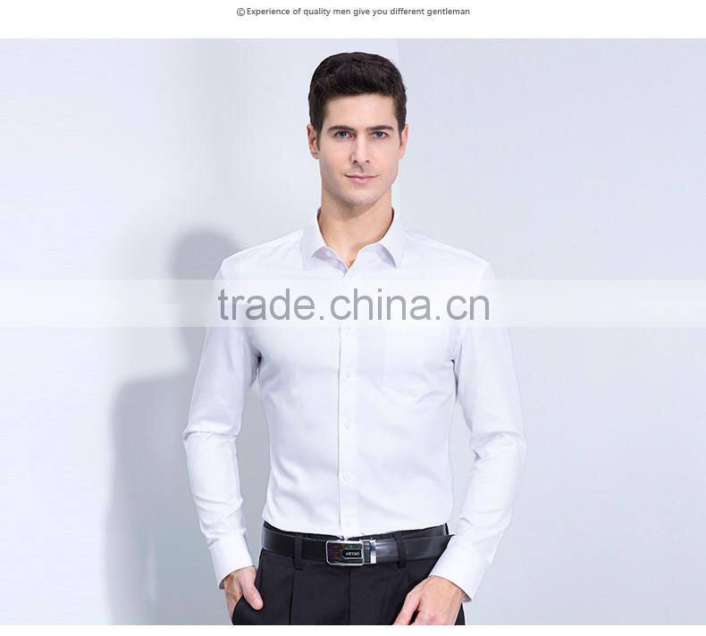Classic italian bamboo solid color business formal men's shirt with good offer