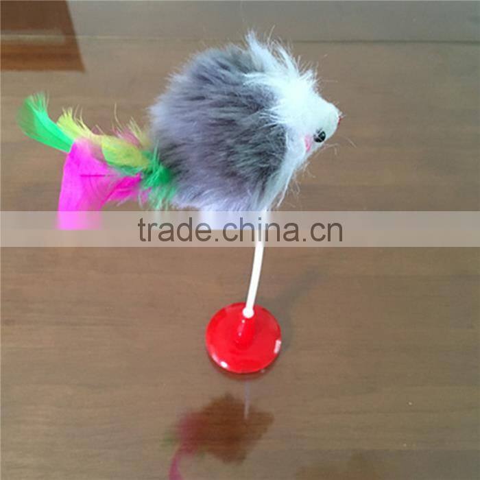 Plastic Wand Pet Teaser Mouse Animal At Random
