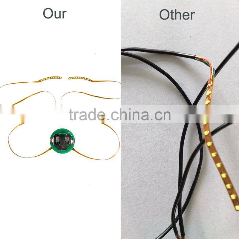 2017 new design unique cool color changing Interactive LED shiny false eyelashes FLashes Interactive LED Eyelashes