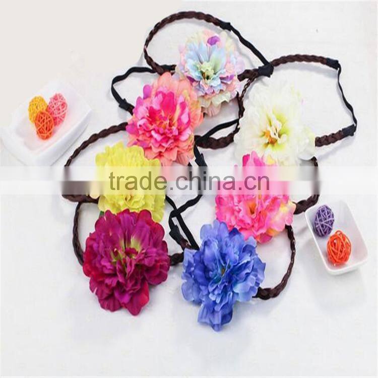 Hawaii Flowers Wig Hairband Wreath Hair Hoop Beach Bohemian Hairpin Fashion