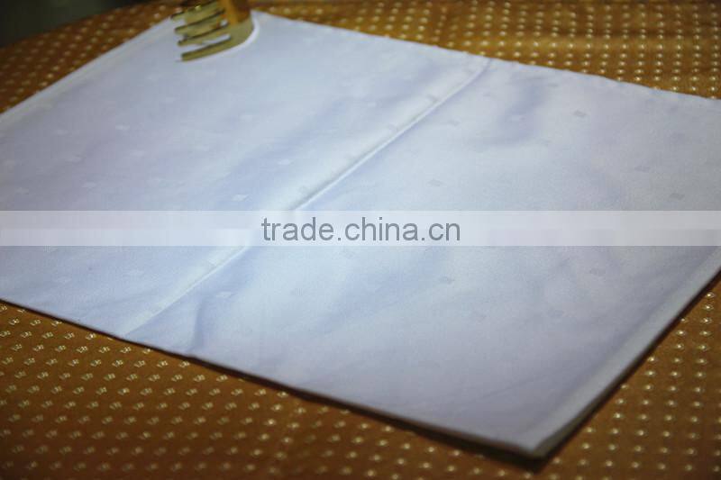 custom white cotton jacquard table napkin for hotel &wedding