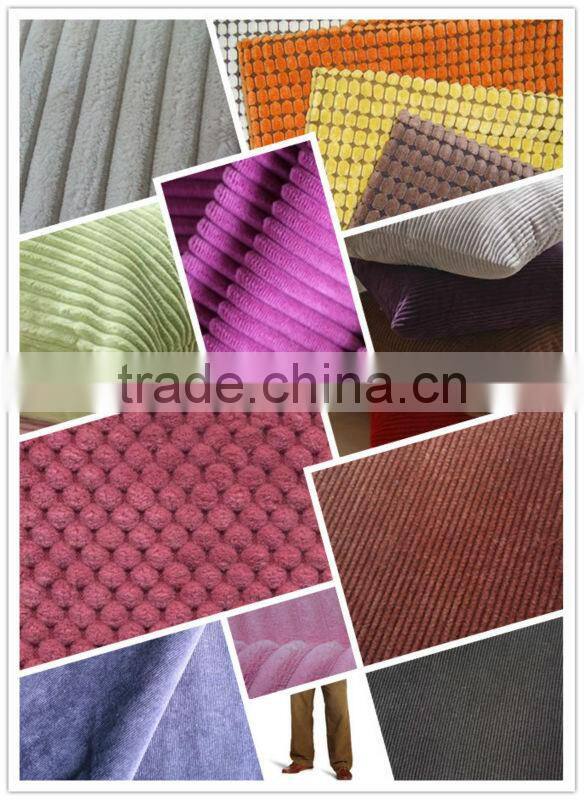 90% Polyester 10% Nylon Corduroy Fabric For Cushion