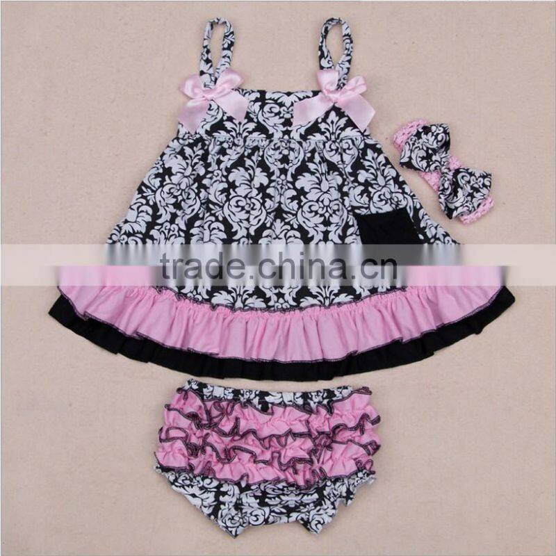 Baby Girl Infant 3pcs Clothing Sets Suit Princess Romper Dress/Jumpersuit baby Party Birthday Costumes