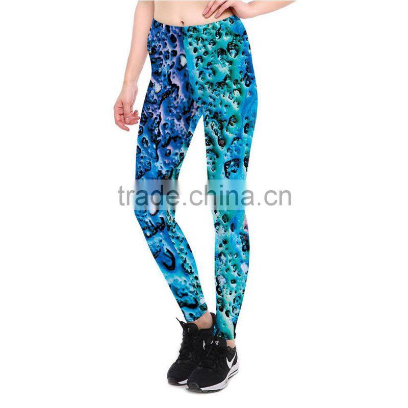 latest blue sea world yoga jogging legging /morning xg lake skeleton rose plus size high waist athletic high waist yoga pants