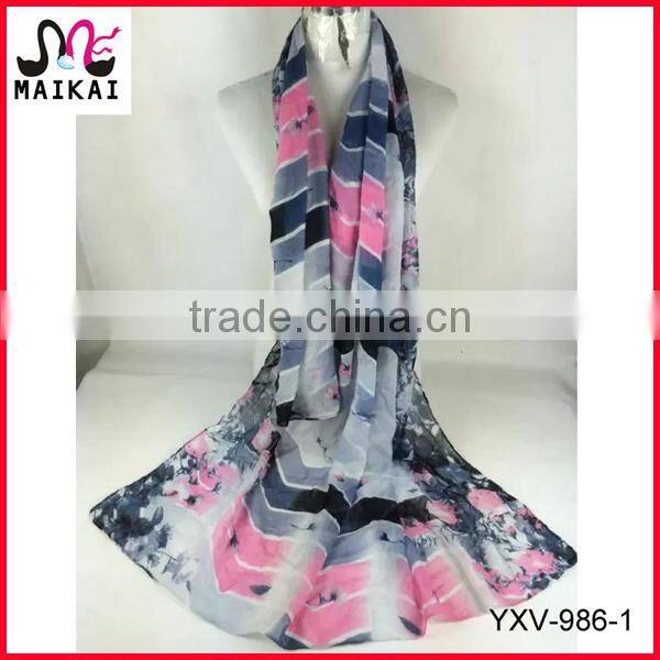 Beautiful girls penguin print animal scarf