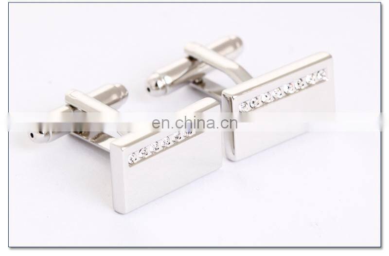 2015 HOT shirt Silver cufflinks for mens gifts Brand cuff Crystal cuff links