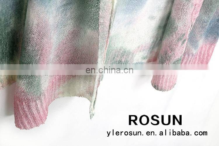 New women spring casual cardigan 100% Nylon lady crochet cardigan sweater