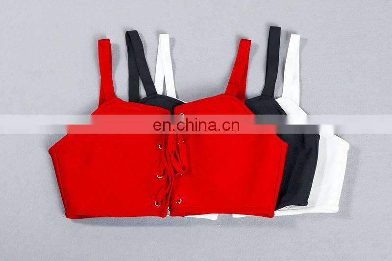 Sexy Ladies Cut-Out Lace up Bra Bralette Bustier Corset Vest Blouse Tank Crop Tops