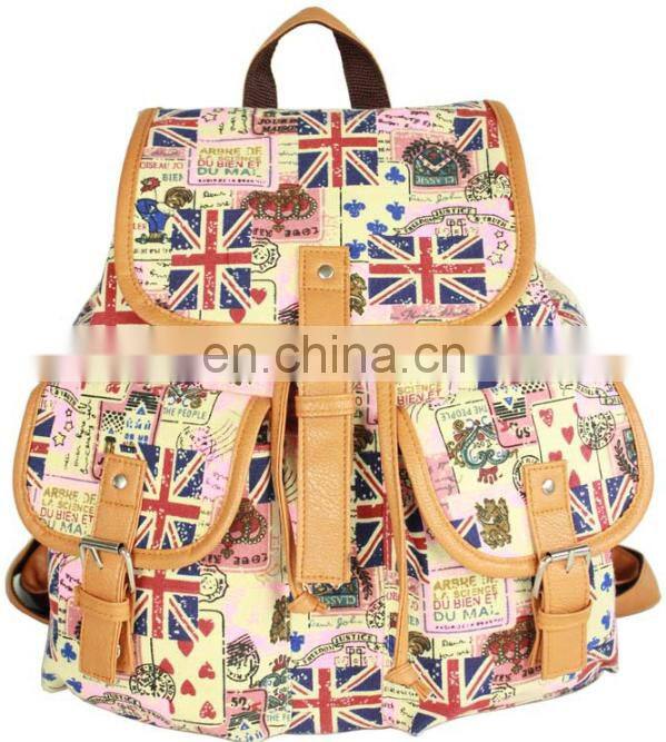 Wholesale unisex canvas sports travelling backpack bag