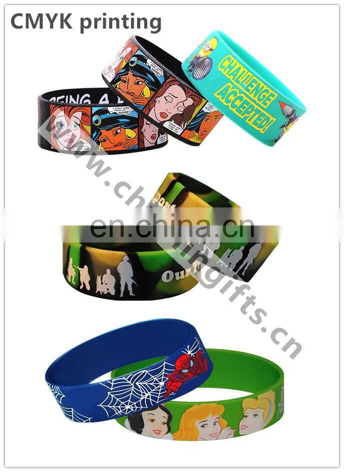 Silicone Bracelets with QR code on Metal Clips/Buckles