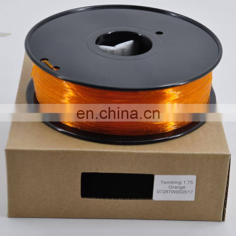 Twinkling color 1.75mm pla abs 3d printer filament PVB filament 3d printer plastic 1.75mm roll 3d printer filament abs