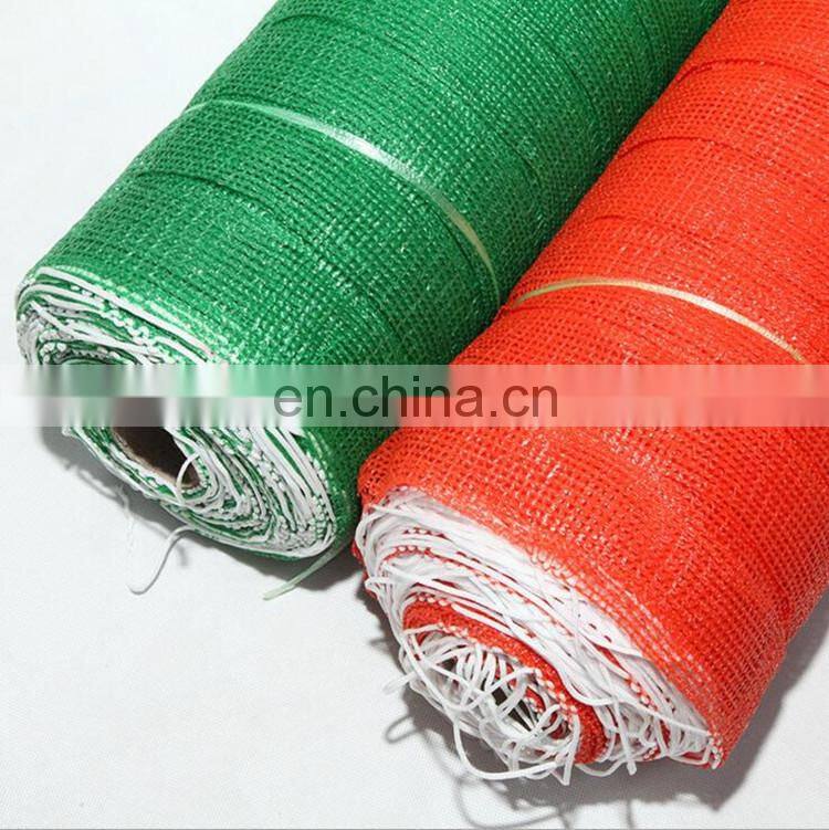 100% HDPE knitting orange safety warning net export to Japan