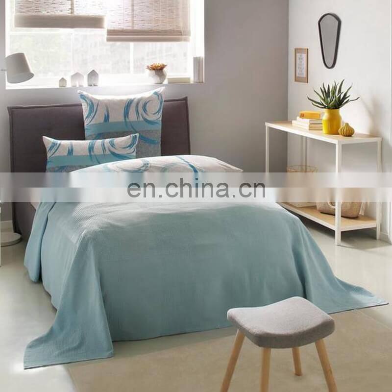 i@home Lightweight textured pattern plain 100% cotton coverlet bedspread