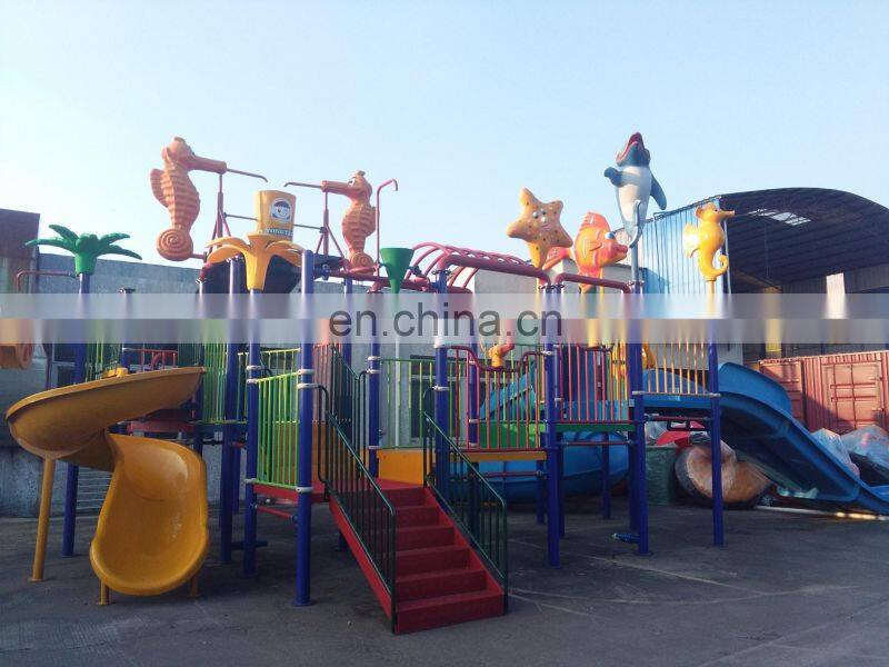 Amusement kids water theme park equipment, outdoor swimming pool slides