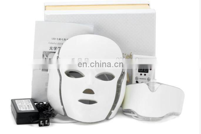YK-L01 7 Colors Infrared Light Face and Neck Whitening Facial Mask Face Lifting LED light Therapy Mask