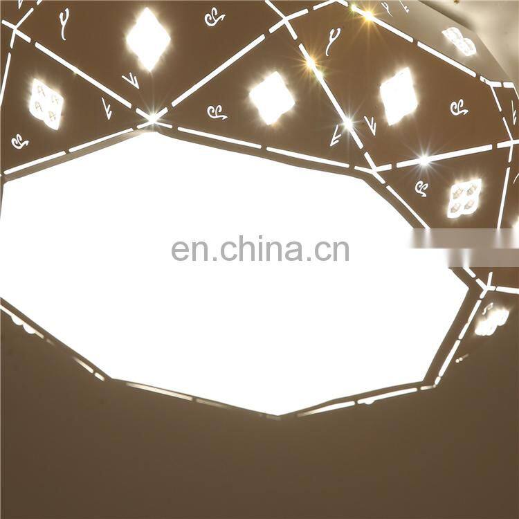 Fashion creative ceiling lamp bedroom iron simple small living room lighting hollow dimming lighting geometric lighting