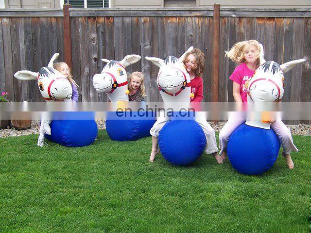 Portable Large Size Little Pony Hop Inflatable Bouncer Jumping Derby Inflatable Horse Riding Racing Toys For Sale