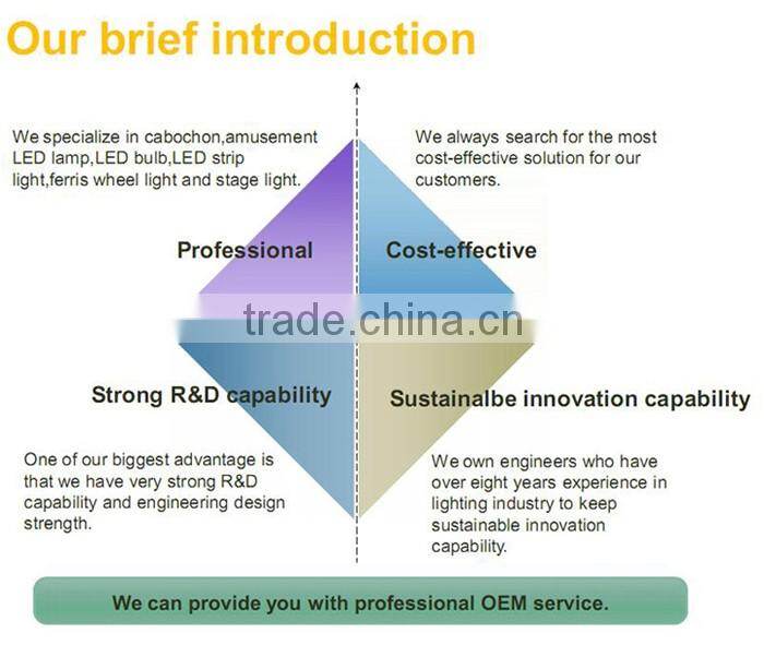 SMD5050 RGB auto running 40mm diameter e14 AC24V zhongshan fun amusement lighting factory