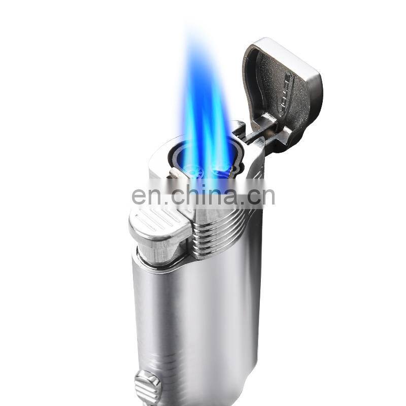 Metal Inflatable Three Flush High Quality Blue Fire Windproof Multi - function Gas Lighter