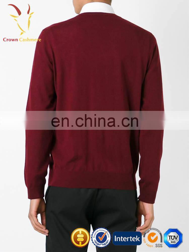 Mens Classic V Neck Cashmere Sweater Knitted Pullover Sweater Pattern