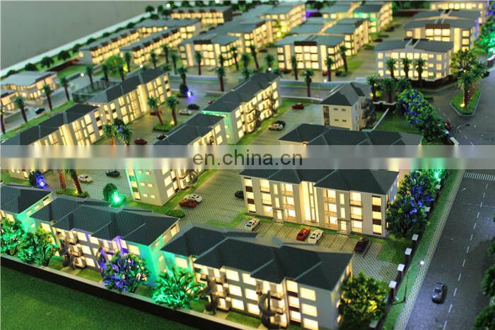 Miniature model for villa building plan with figures/perfect led lighting,scale model maker
