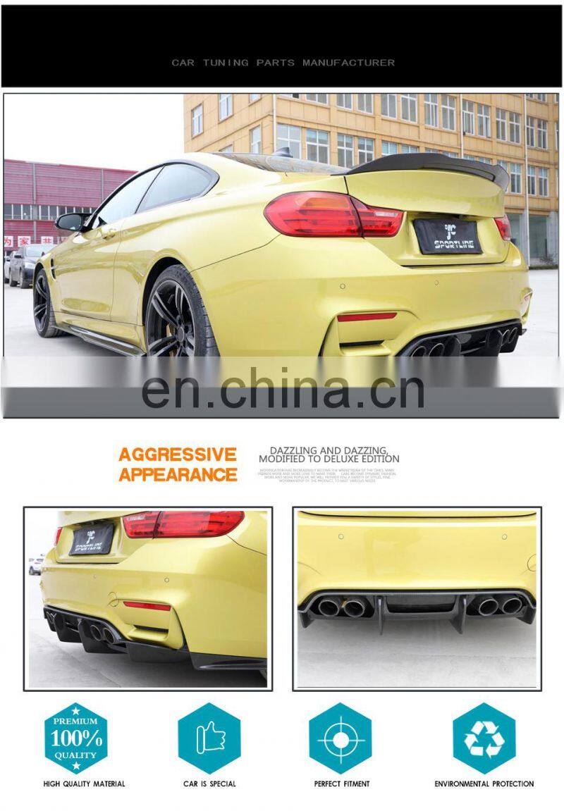 F8x M3 M4 Carbon Fiber Diffuser for BMW F80 M3 Base Sedan 4-Door F82 M4 GTS Coupe 2-Door 2015-2019