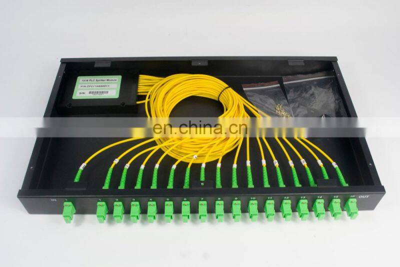 high quality Rack mount optical splitter 2 32 plc splitter with SC APC connector