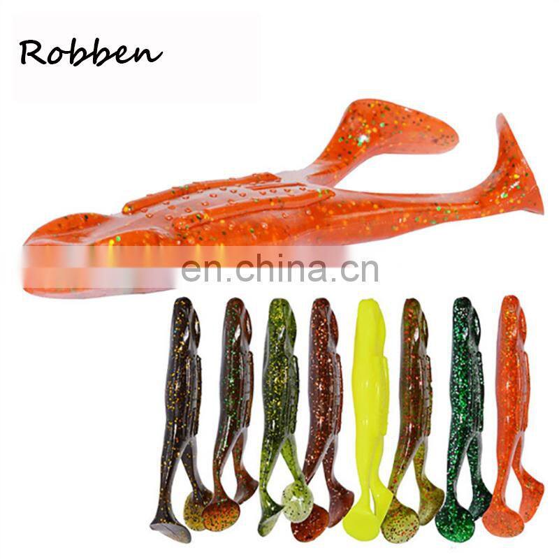 Amazon 9 Colors Choice 105mm 13g Artificial Bait Llastic Lure 2pcs/lot Leurre Souple Rayfrog Black Fish Killing Soft Bait