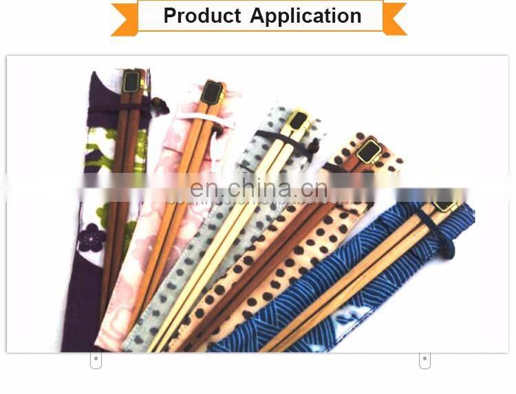 Hot selling long Attractive Fancy Bamboo Reusable Chopsticks With Cotton Bag