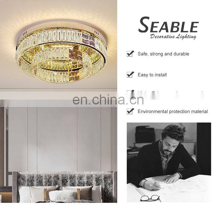 Modern Style Indoor Decoration Dining Room Living Room Modern LED Crystal Ceiling Light