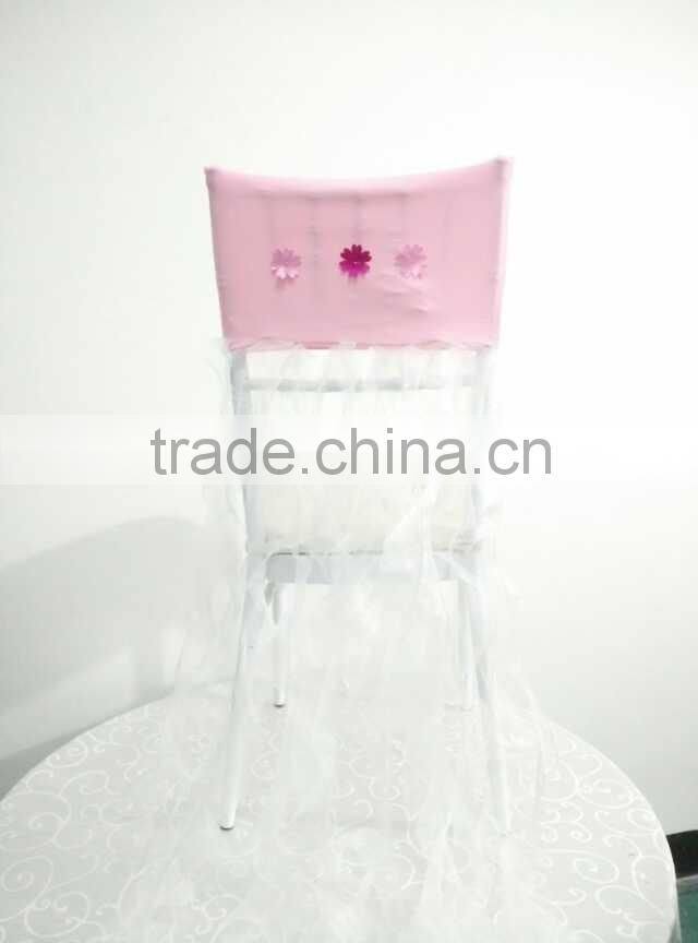 Stretch polyester wedding chair cover pattern