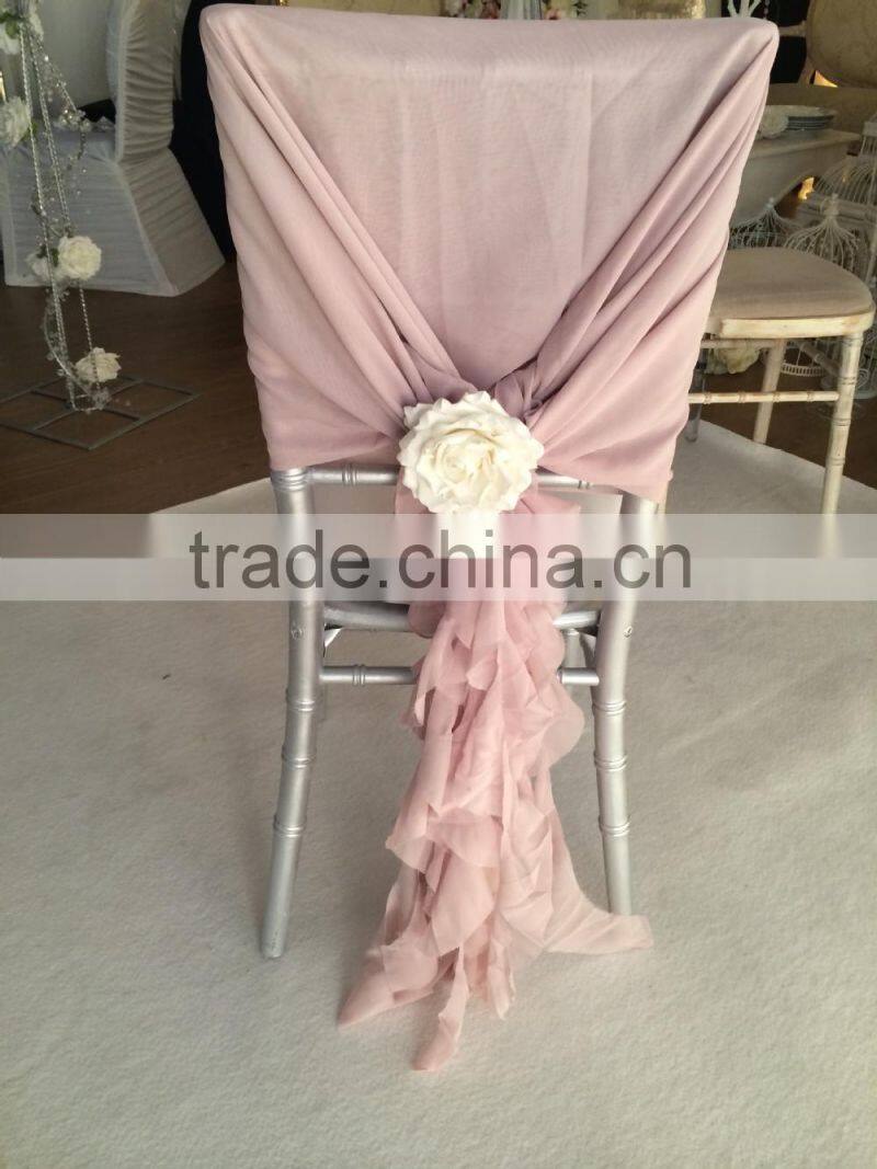Wedding chair cover curly willow chair sash