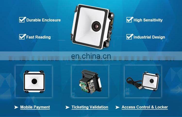 2D QR Code Fixed Mount Barcode Scanner Module QR Code for Bus Payment System Usb White LED 3.0~5.5VDC 752*480 CMOS 300 Scans/sec