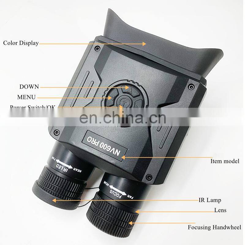 New design NV600 Pro 3.5-inch large screen infrared HD digital 500M hunting night vision binoculars