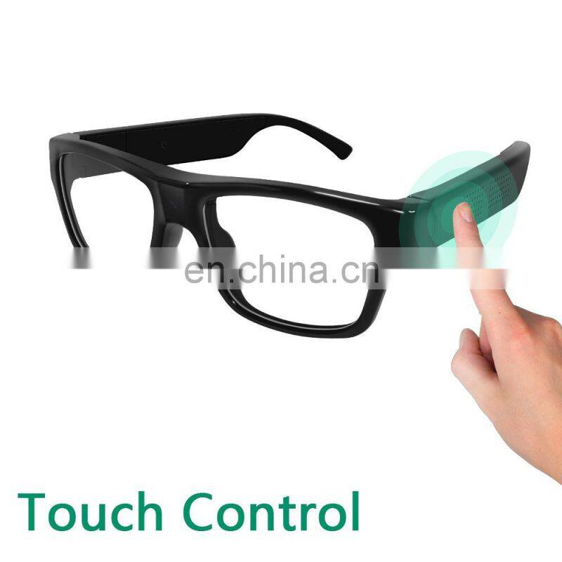 High Tech 1080P Full HD live streaming NO Hole Invisible android wifi video glasses camera