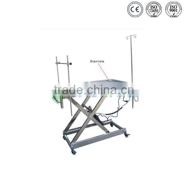YSVET0506 hot sale stainless steel cheapest veterinary operating table price
