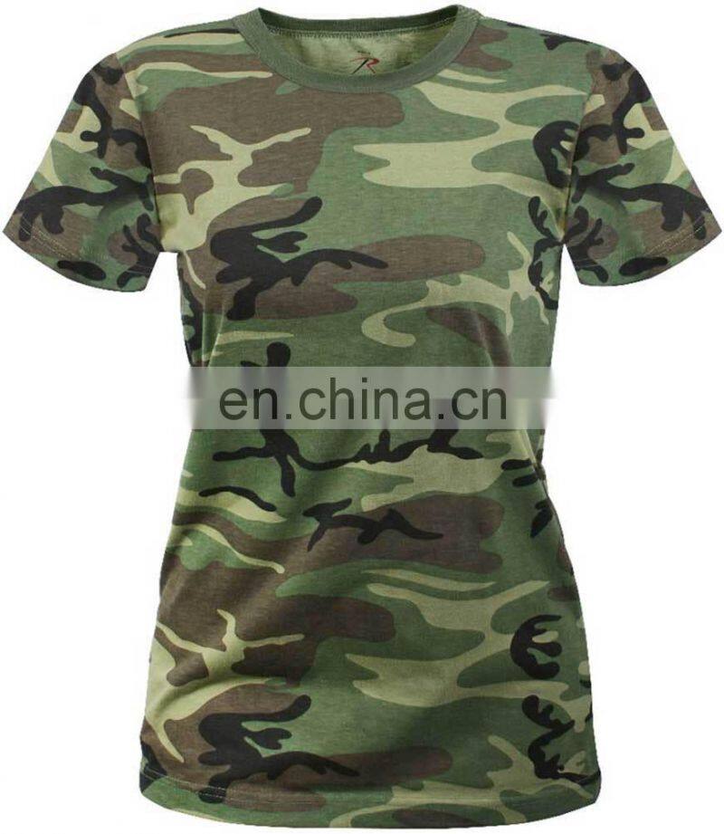 high quality custom Camouflage t shirts short sleeve pocket camo t-shirt men