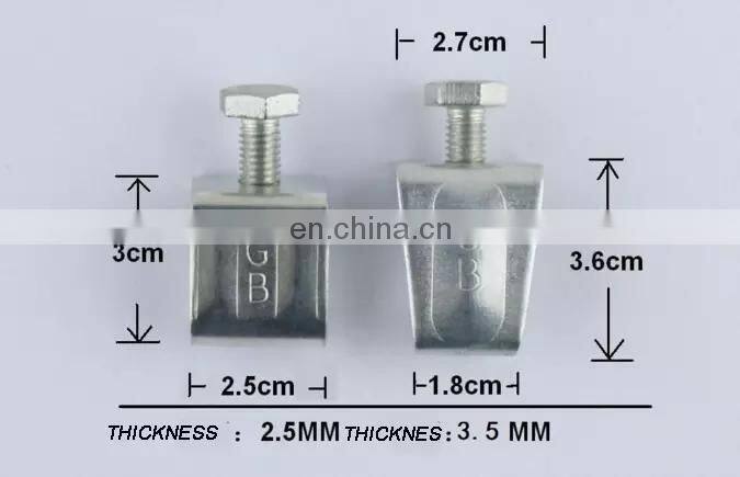 M8 Heavy Duty Steel Zinc Plated Duct Flange G Clamps for Ventilation System