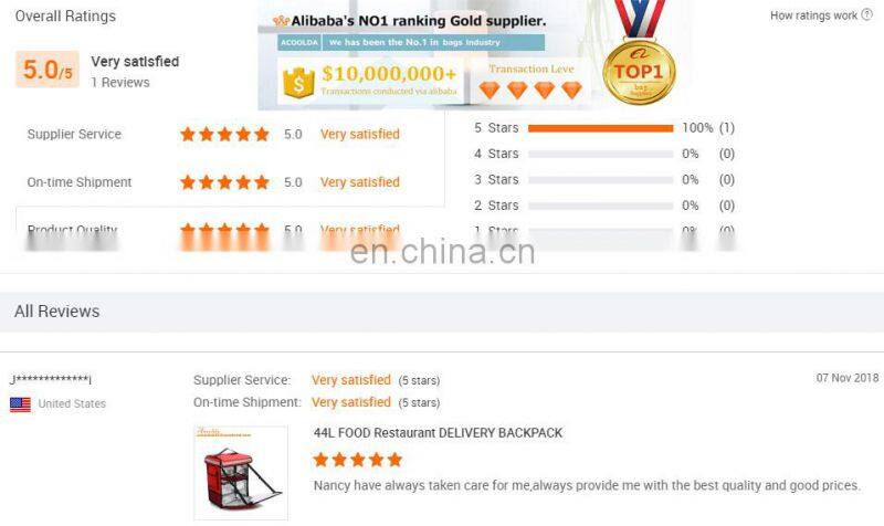 Motorcycle Waterproof Custom Logo Food Delivery Backpack Pizza Bag Bike Delivery Bag