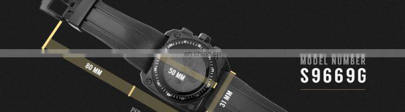 SINOBI Masculinity Wristwatch S9669G Square Man Watches Cool Black Boys Watches Custom Logo OEM Watch Jam Tangan Pria