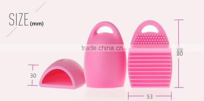 Egg Shaped Makeup Brush Cleaner Silicone Finger Scrubber Makeup Brush Cleaner