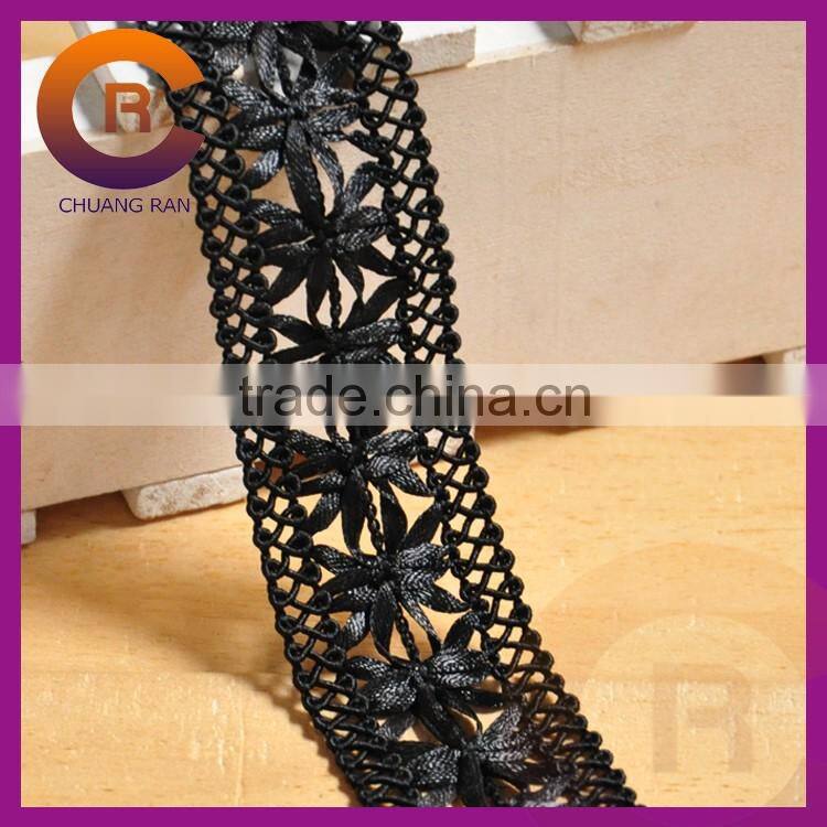 2016 Wholesale high quality polyester ribbon custom knit weave ribbon flowers making