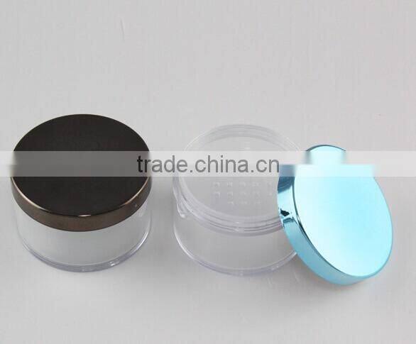 cosmetic Sifter jar with solid lid ,loose powder jar