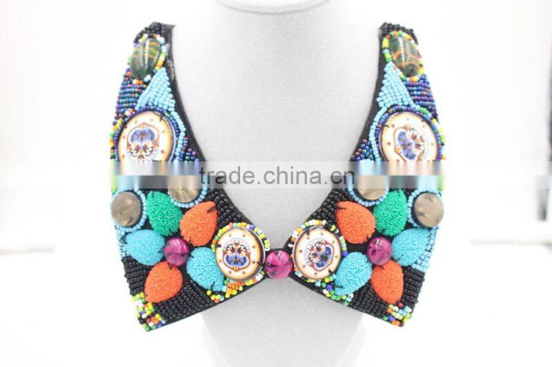 Newest giant crystal necklace collar necklace colorful statement necklace