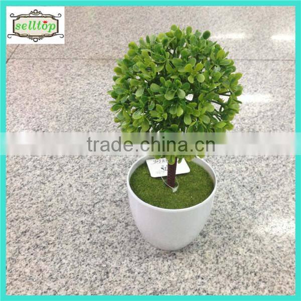 20cm 9 heads silk tulip with wooden pot artificial flower bonsai