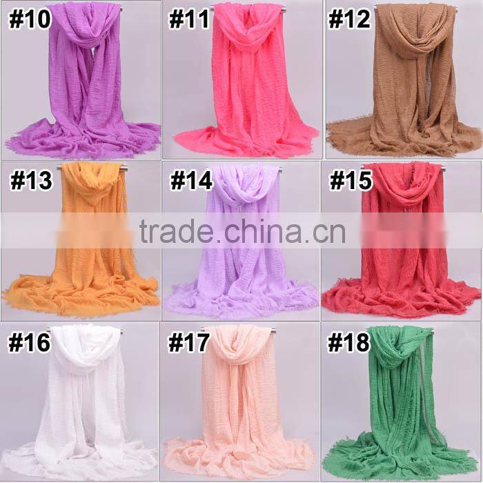 Wholesale Fringe Oversized Solid Color Plain Viscose Hijab