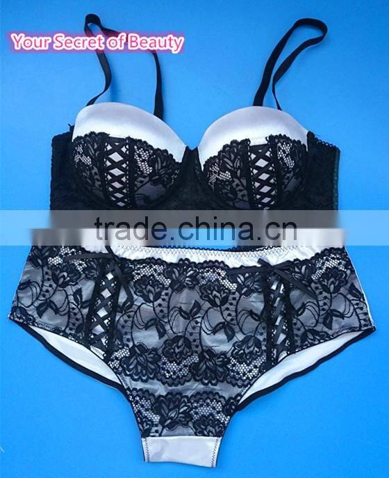 Fancy Plus Size Underwear Set, Women Lingerie